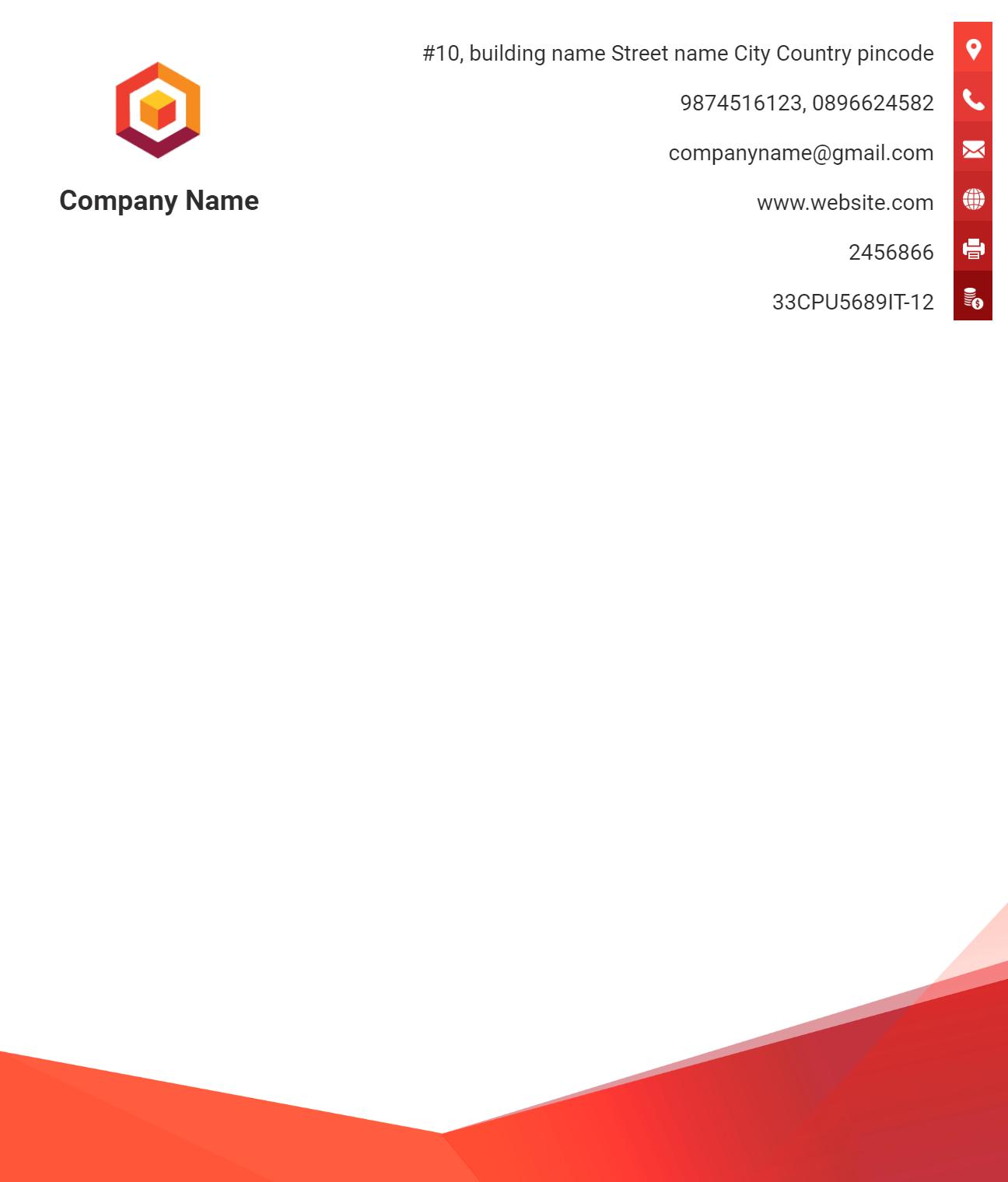 letterhead maker business letter pad template logo for letter pad download