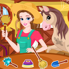 Woman Farmer Clean Up icon