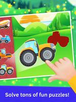 Puzzle de tracteur pour bebe Affiche