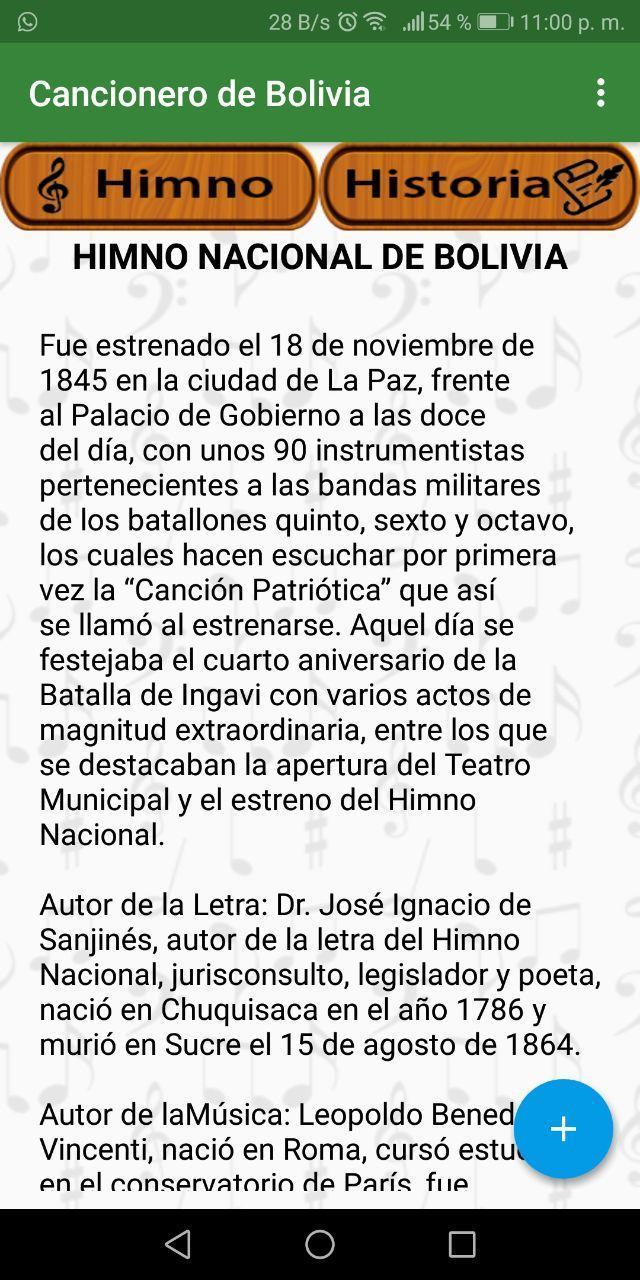 Cancionero De Bolivia Fur Android Apk Herunterladen