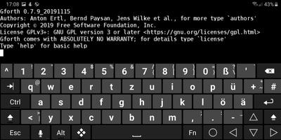gforth - GNU Forth for Android imagem de tela 1