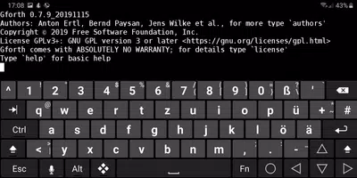 gforth - GNU Forth für Android Screenshot 1