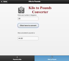 Pounds to Kilograms Converter capture d'écran 1