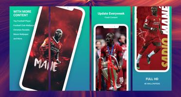 Sadio Mane Football Wallpaper Affiche