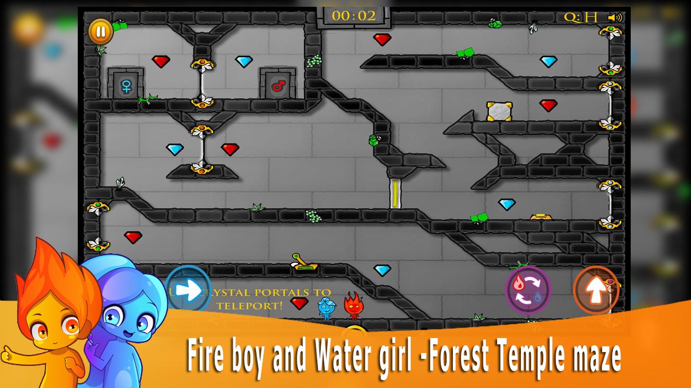 Red boy and Blue girl - Forest Temple Maze APK برای دانلود اندروید