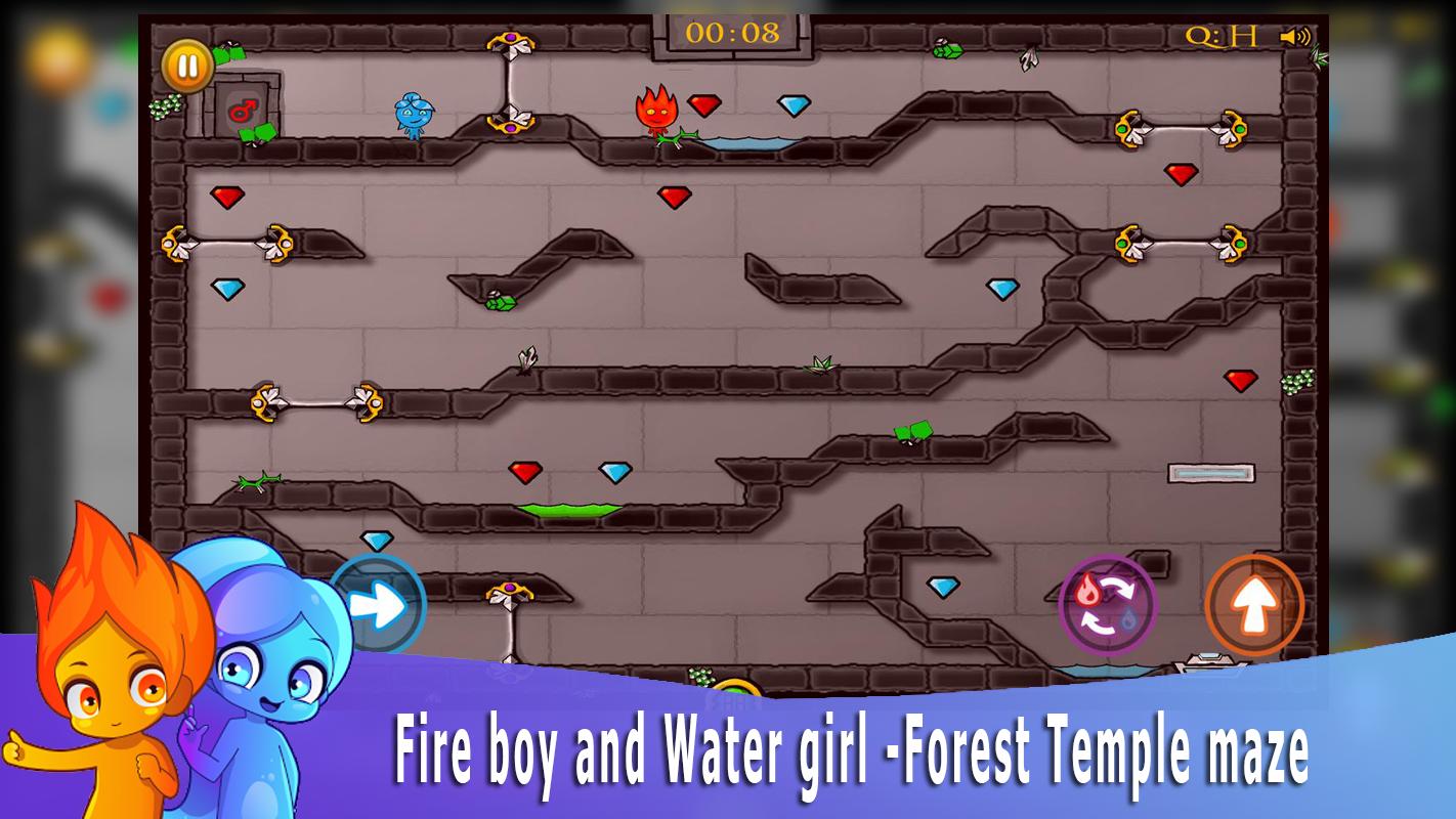Fire boy and Water girl -Forest Temple maze Ekran Görüntüsü 4.