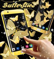 Gold butterfly live wallpaper screenshot 3