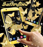 Gold butterfly live wallpaper Screenshot 3