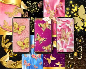 Gold butterfly live wallpaper XAPK download