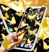 Gold butterfly live wallpaper syot layar 2