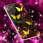Gold Butterfly Live Wallpaper icône