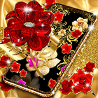 Gold rose live wallpaper icon
