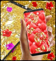 Gold rose live wallpaper স্ক্রিনশট 1