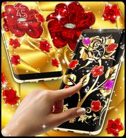 Gold rose live wallpaper captura de pantalla 2