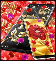 Gold rose live wallpaper Ekran Görüntüsü 3