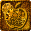 Golden Apple Clock Live WallPa
