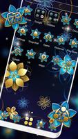 Golden Blue Flower Launcher Th Ekran Görüntüsü 1