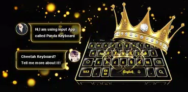 3D Golden Crown Keyboard