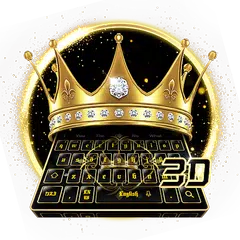 3D Golden Crown Keyboard