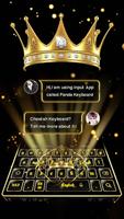 3D Golden Crown Keyboard 海报