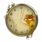 Icona Golden rose Flower Clock Live Wallpaper