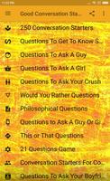 Good Conversation Starters Poster