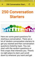 Good Conversation Starters capture d'écran 1