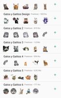 Gatos stickers para WhatsApp Poster