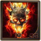 Skull In Fire Magic FX ikona