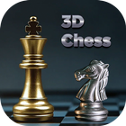 Chess 3d board game ícone