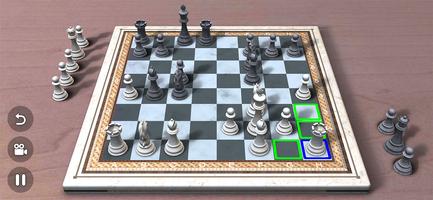 Chess 3d board game Cartaz