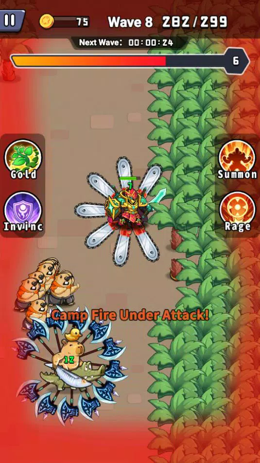 森林逃生:离线塔防角色扮演游戏