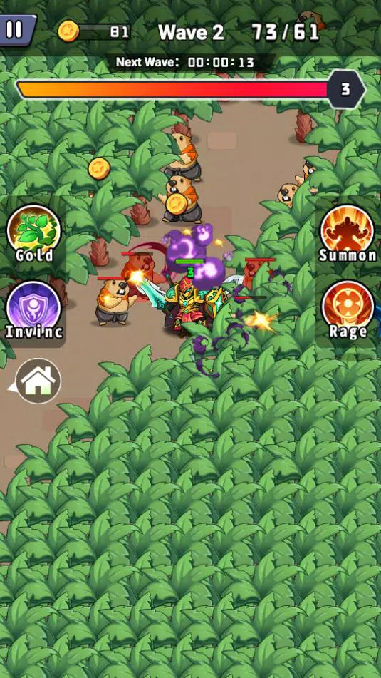 森林逃生:离线塔防角色扮演游戏