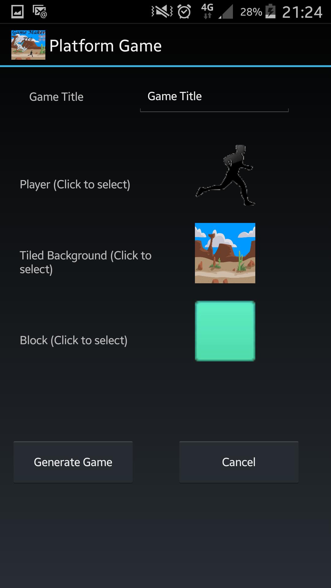 Game maker proposal Game maker proposal