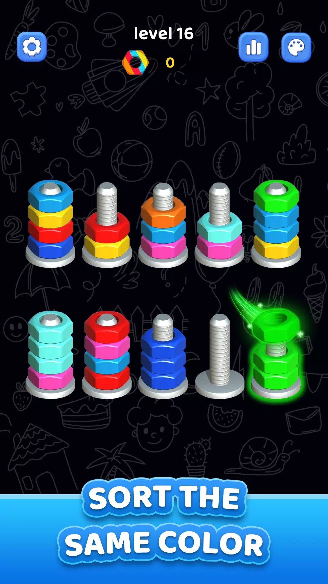 Nuts Bolt Sort – Screw 3D