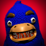 Blue Monster Fur Horror Boo icône