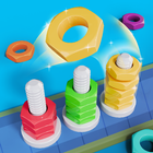 Color Nuts Sort - 3D Puzzle simgesi