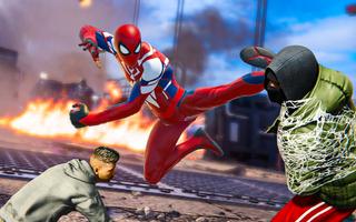 Spider Hero Man City Battle Affiche