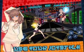 Girl School Street Fight Anime screenshot 1