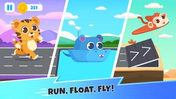 Animal racing games for kids! الملصق