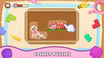 Sliding Block Puzzle Cats Game Affiche