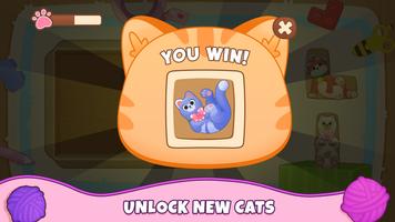 Sliding Block Puzzle Cats Game تصوير الشاشة 2