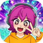 Idle streamer: music game! أيقونة