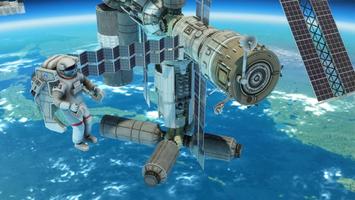 3D Space Walk Astronaut Simulator Shuttle Game Affiche