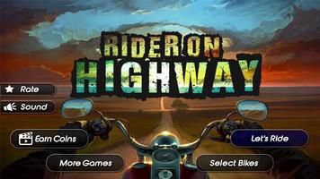 Rider On Highway Affiche