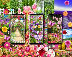 Flower garden live wallpaper Cartaz