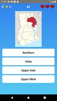 Ghana: Regions & Provinces Map Quiz Game capture d'écran 1