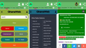 GhanaWeb News, Radio, TV & Chat Plakat