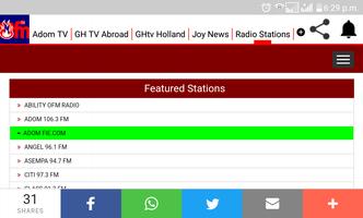 3 Schermata Ghana OFMTV Stations