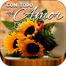 Girasoles de Amor con Frases Románticas APK